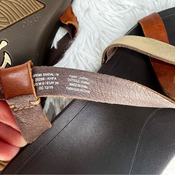 OluKai Brown and Gold Sandals - Picture 3 of 14